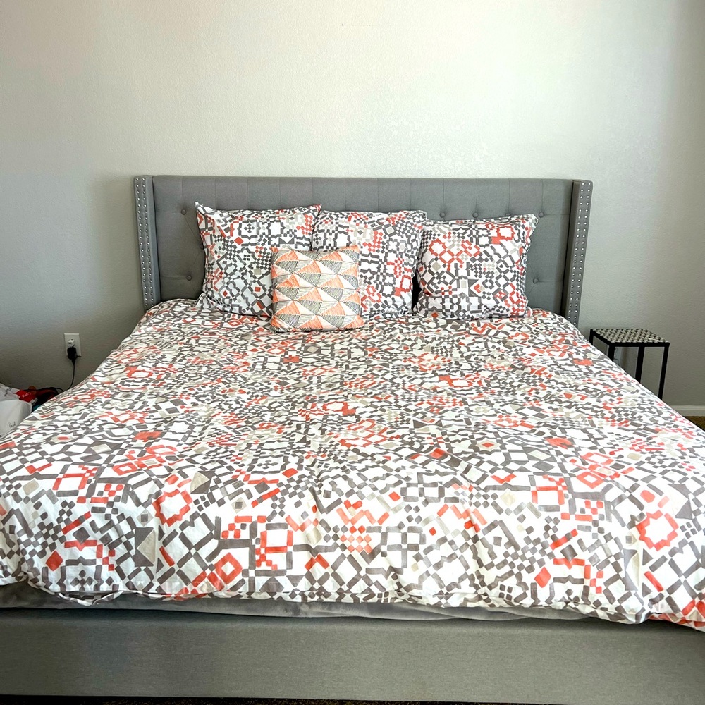 West Elm duvet cover/shams/dust ruffle